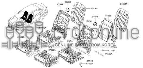 LUMBAR ASSY-FRONTLH MANUAL 87691-3174R 876913174R 87691 3174R