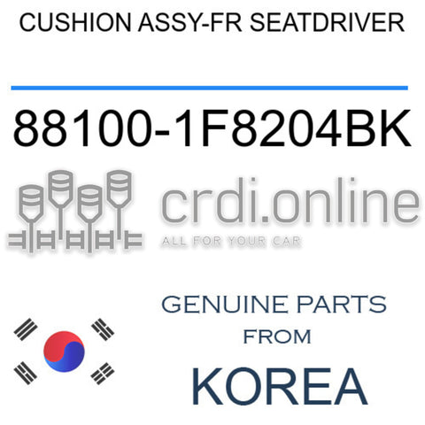 CUSHION ASSY-FR SEATDRIVER [ORIGINAL] 88100-1F8204BK 881001F8204BK 88100 1F8204BK