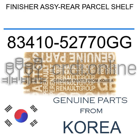 FINISHER ASSY-REAR PARCEL SHELF [ORIGINAL] 83410-52770GG 8341052770GG 83410 52770GG