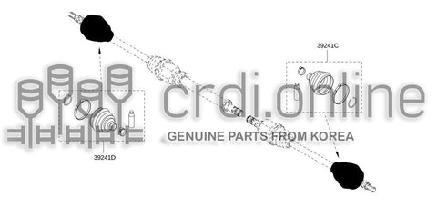 REPAIR KIT-DUST BOOTOUTER 39241-5191R 392415191R 39241 5191R