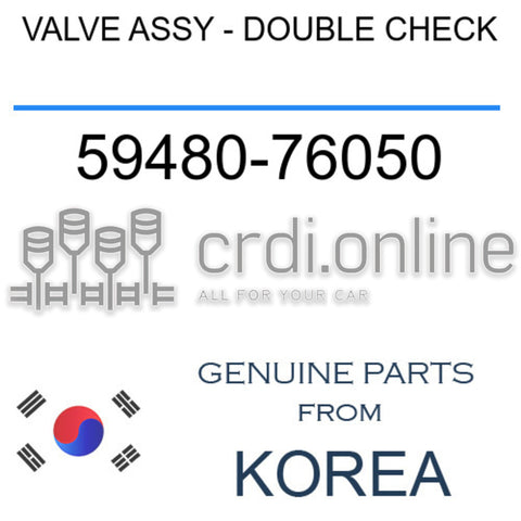 VALVE ASSY - DOUBLE CHECK [ORIGINAL] 59480-76050 5948076050 59480 76050