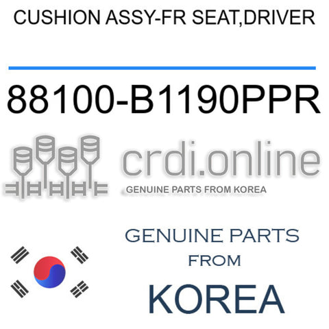 CUSHION ASSY-FR SEAT,DRIVER [ORIGINAL] 88100-B1190PPR 88100B1190PPR 88100 B1190PPR