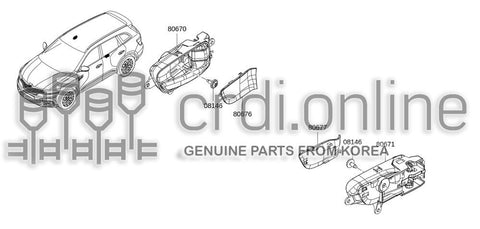 HANDLE ASSY-DOOR INSIDELH 80671-5BC0A 806715BC0A 80671 5BC0A