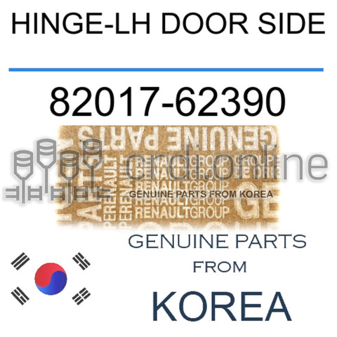 HINGE-LH DOOR SIDE [ORIGINAL] 82017-62390 8201762390 82017 62390
