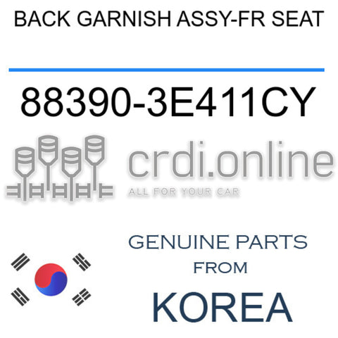 BACK GARNISH ASSY-FR SEAT 88390-3E411CY 883903E411CY 88390 3E411CY