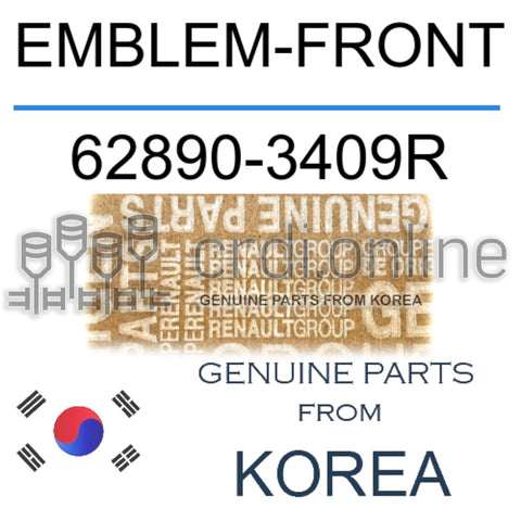 EMBLEM-FRONT [ORIGINAL] 62890-3409R 628903409R 62890 3409R