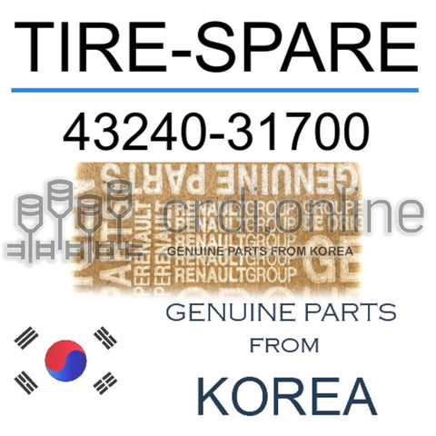 TIRE-SPARE [ORIGINAL] 43240-31700 4324031700 43240 31700