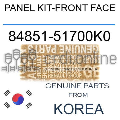 PANEL KIT-FRONT FACE [ORIGINAL] 84851-51700K0 8485151700K0 84851 51700K0