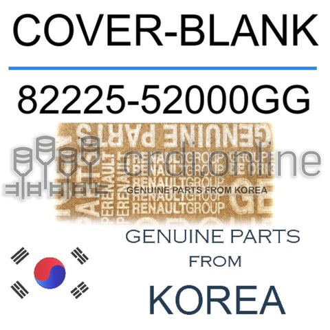 COVER-BLANK [ORIGINAL] 82225-52000GG 8222552000GG 82225 52000GG