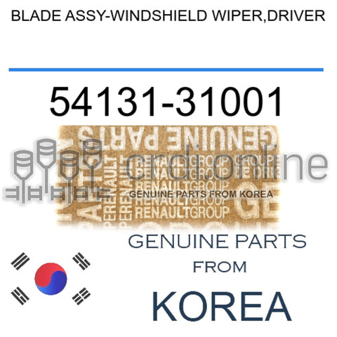 BLADE ASSY-WINDSHIELD WIPER,DRIVER [ORIGINAL] 54131-31001 5413131001 54131 31001