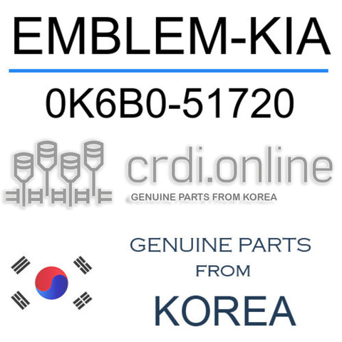 EMBLEM-KIA [ORIGINAL] 0K6B0-51720 0K6B051720 0K6B0 51720