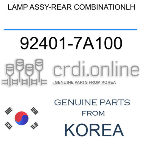 LAMP ASSY-REAR COMBINATIONLH [ORIGINAL] 92401-7A100 924017A100 92401 7A100