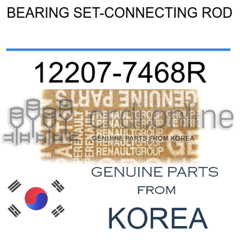 BEARING SET-CONNECTING ROD [ORIGINAL] 12207-7468R 122077468R 12207 7468R