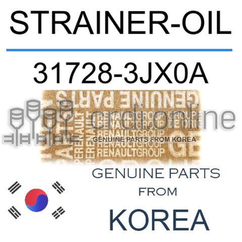 STRAINER-OIL [ORIGINAL] 31728-3JX0A 317283JX0A 31728 3JX0A