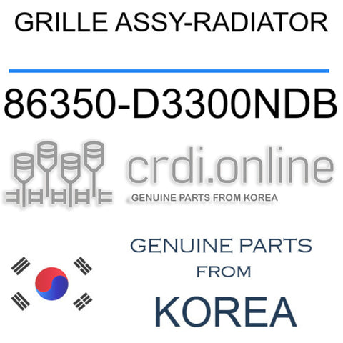 GRILLE ASSY-RADIATOR [ORIGINAL] 86350-D3300NDB 86350D3300NDB 86350 D3300NDB