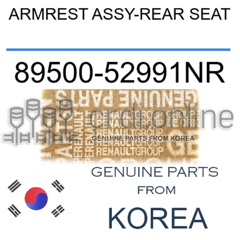 ARMREST ASSY-REAR SEAT [ORIGINAL] 89500-52991NR 8950052991NR 89500 52991NR