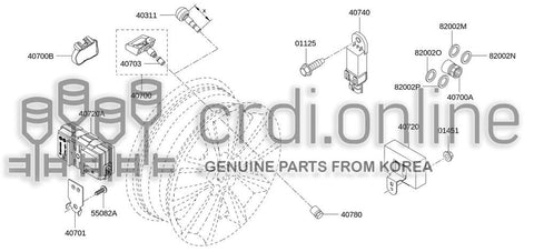 ANTENNA-TIRE PRESS 40740-JF00A 40740JF00A 40740 JF00A