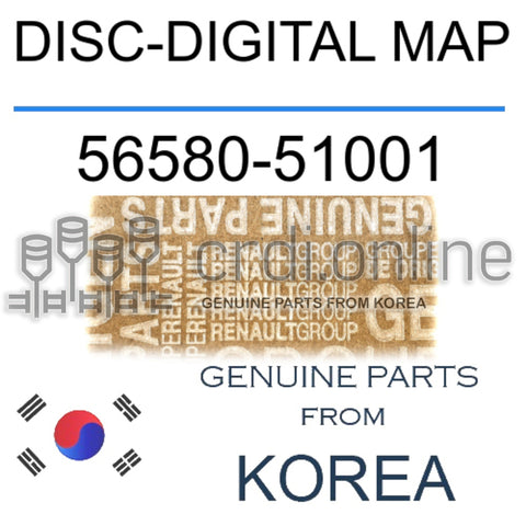 DISC-DIGITAL MAP [ORIGINAL] 56580-51001 5658051001 56580 51001