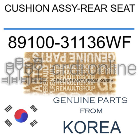CUSHION ASSY-REAR SEAT [ORIGINAL] 89100-31136WF 8910031136WF 89100 31136WF