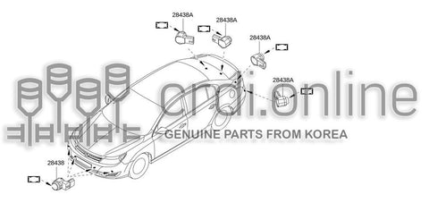 SENSOR UNIT-DISTANCE 28442-0194R 284420194R 28442 0194R