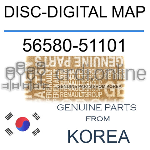 DISC-DIGITAL MAP [ORIGINAL] 56580-51101 5658051101 56580 51101