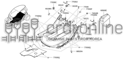 SHEET METAL NUT [ORIGINAL] 04100-0001R 041000001R 04100 0001R