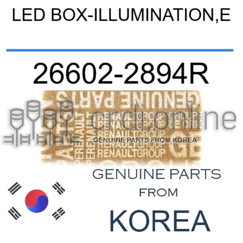 LED BOX-ILLUMINATION,E [ORIGINAL] 26602-2894R 266022894R 26602 2894R