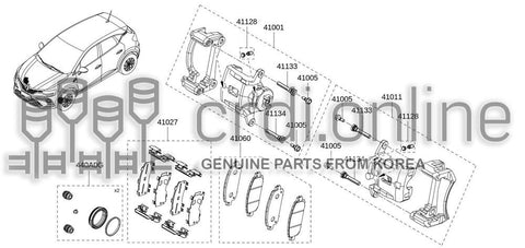 SPRING-FRONT BRAKE PAD 41027-2152R 410272152R 41027 2152R