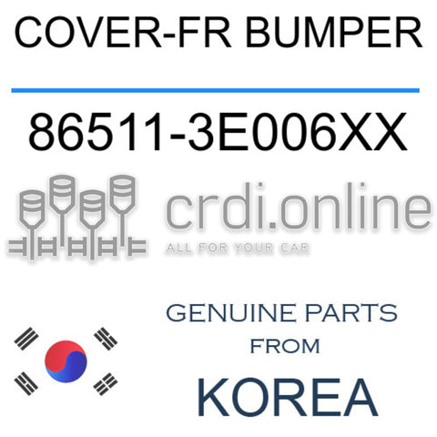 COVER-FR BUMPER [ORIGINAL] 86511-3E006XX 865113E006XX 86511 3E006XX