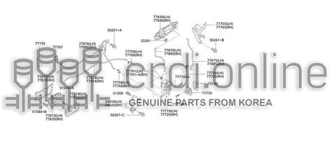 ESCUTCHEON-DOOR INSIDE HANDLELH 77818-51010WC 7781851010WC 77818 51010WC