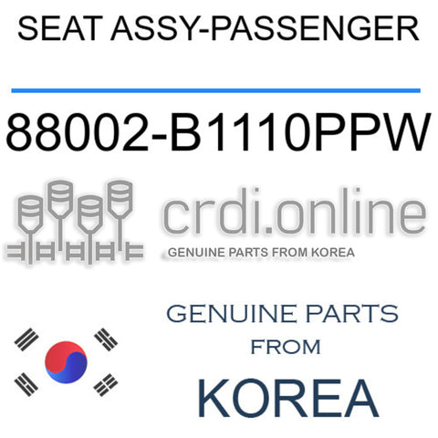 SEAT ASSY-PASSENGER [ORIGINAL] 88002-B1110PPW 88002B1110PPW 88002 B1110PPW