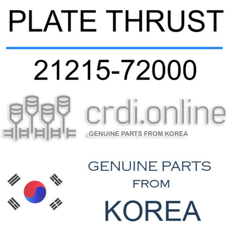 PLATE THRUST 21215-72000 2121572000 21215 72000