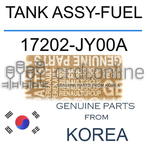 TANK ASSY-FUEL [ORIGINAL] 17202-JY00A 17202JY00A 17202 JY00A