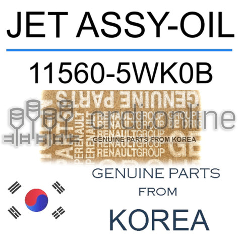 JET ASSY-OIL [ORIGINAL] 11560-5WK0B 115605WK0B 11560 5WK0B