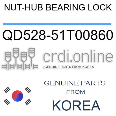 NUT-HUB BEARING LOCK [ORIGINAL] QD528-51T00860 QD52851T00860 QD528 51T00860
