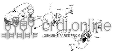 LOCK-FR LH DOOR 80503-8794R 805038794R 80503 8794R