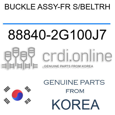 BUCKLE ASSY-FR S/BELTRH [ORIGINAL] 88840-2G100J7 888402G100J7 88840 2G100J7