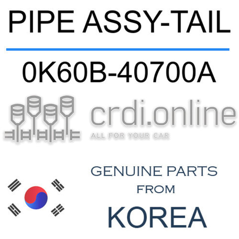 PIPE ASSY-TAIL [ORIGINAL] 0K60B-40700A 0K60B40700A 0K60B 40700A
