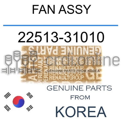 FAN ASSY [ORIGINAL] 22513-31010 2251331010 22513 31010