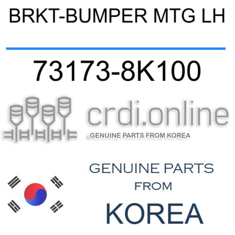 BRKT-BUMPER MTG LH 73173-8K100 731738K100 73173 8K100