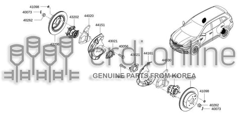 HUB & BRG ASSY-REAR WHEEL 43202-4BF0A 432024BF0A 43202 4BF0A