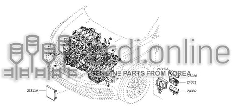 COVER-RELAY&FUSE BOX 24312-5891R 243125891R 24312 5891R