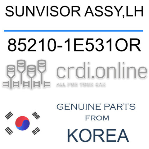 SUNVISOR ASSY,LH [ORIGINAL] 85210-1E531OR 852101E531OR 85210 1E531OR