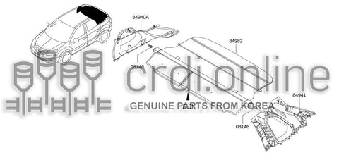 FINISHER ASSY-LUGGAGE SIDEUPPER RH 84940-JY60A 84940JY60A 84940 JY60A