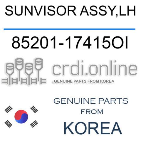 SUNVISOR ASSY,LH [ORIGINAL] 85201-17415OI 8520117415OI 85201 17415OI