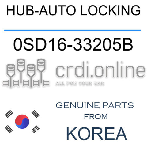 HUB-AUTO LOCKING [ORIGINAL] 0SD16-33205B 0SD1633205B 0SD16 33205B
