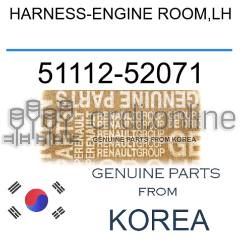 HARNESS-ENGINE ROOM,LH [ORIGINAL] 51112-52071 5111252071 51112 52071