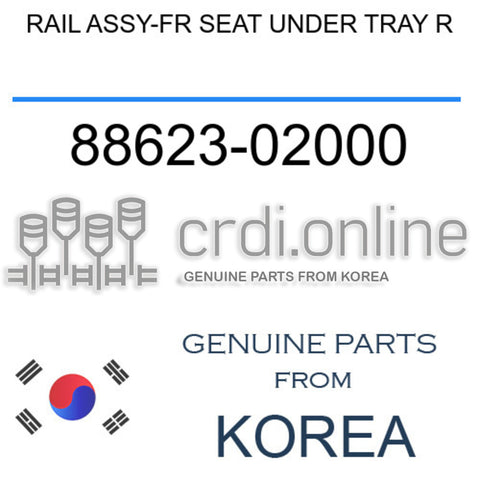 RAIL ASSY-FR SEAT UNDER TRAY R 88623-02000 8862302000 88623 02000