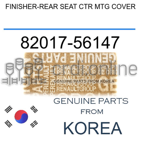 FINISHER-REAR SEAT CTR MTG COVER [ORIGINAL] 82017-56147 8201756147 82017 56147