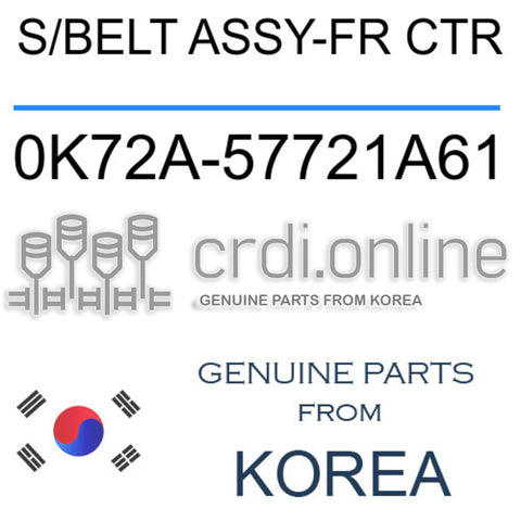 S/BELT ASSY-FR CTR 0K72A-57721A61 0K72A57721A61 0K72A 57721A61